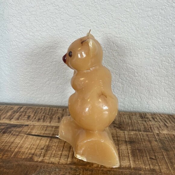 Vintage Koala Bear 8" Wax Candle NOS Never Lit Branch 1970s Imperfections Decor - Picture 5 of 9